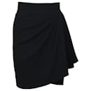Iro Rama Wrap-effect Skirt in Black Polyester
