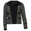 Iro Boucle Jacket with Lapel in Grey Polyester