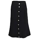 Altuzarra Buttoned Midi Skirt in Black Polyester