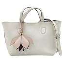 Mini borsa a spalla Christian Dior Blossom in pelle bianca