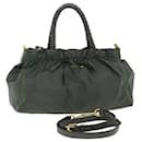 Prada Handtasche Nylon 2Weise Grey Auth bs4967