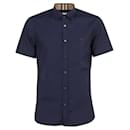 Burberry Blue Embroidered TB Shirt