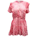 LoveShackFancy Sheldon Mini Dress in Pink Cotton - Autre Marque