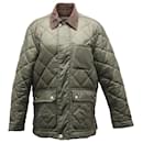 Coach Quilted Hacking Jacket in Olive Nylon