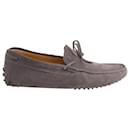 Tod's  Gommino Driving Shoes in Grey Suede 