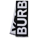 Schal mit Logo – Burberry – Wolle – Schwarz