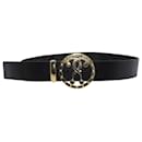 Moschino Double Question Mark Belt in Black Leather