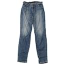Jeans J Brand a vita alta con lavaggio sbiadito in denim di cotone blu