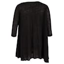 Maje Quarter-Sleeved Mini Dress in Black Linen