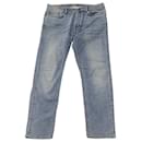 Acne Studios River Marble Wash Jeans in Blue Cotton