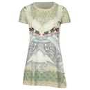 Etro Short Sleeve Print Casual Dress in Multicolor Cotton