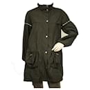 Burberry Black Polyester Raincoat Mac Trench Jacket Coat Girl 14 yrs or Women XS