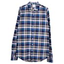 Vetements Kariertes Button-Down-Hemd aus blauer Baumwolle - Vêtements