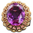Yellow gold purple topaz ring 18 carats - Autre Marque