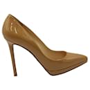 Nude Patent Platform Pumps - Christian Louboutin