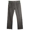 Kenzo Striped Trousers in Gray and Brown Cotton