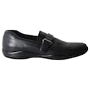 Prada Buckle Driving Loafers in Black Leather