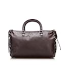 Leather Boston Bag - Prada