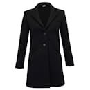 Trench-coat Balenciaga à simple boutonnage en laine vierge noire