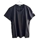 Camiseta de punto de algodón negra - Moncler
