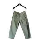 CHANEL Short straight pants green jeans new condition T36fr - Chanel
