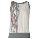 Gucci Printed Jersey Top in White Silk