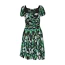 Blumarine Midi Green Floral Dress
