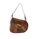 Fendi Wood Paneled Oyster Hobo Bag