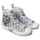 DIOR Shawn Stussy Canvas Oblique Bee Broderie Patch , b23 Baskets montantes - Christian Dior