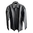 Dressy linen/silk black shirt - Yves Saint Laurent