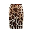 Falda con estampado de leopardo de Dolce & Gabbana
