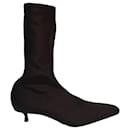 Balenciaga Knife ankle boots in black canvas and spandex
