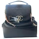 Chanel Cuba 17C, 2017 Cruise Resort Thread Around Black Quilted Caviar Small Flap Bag with full set, BOX, dustbag,authenticity card.