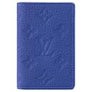 LV Pocket organizer blue leather new - Louis Vuitton