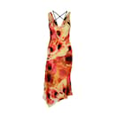 Roberto Cavalli Floral Dress with Braided Straps