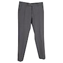 Tom Ford Check Trousers in Grey Wool