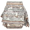 Minifalda de jacquard floral de Chanel en lana multicolor