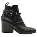 Hermes Studded Ankle Boots in Black Leather - Hermès