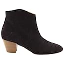 Isabel Marant Dicker Ankle Boots in Black Suede