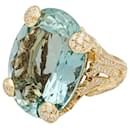 Christian Dior Ring, "Miss Dior", In yellow gold, green beryl and diamonds.