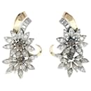Earrings, "Edelweiss", In yellow gold, platinum and diamonds. - inconnue