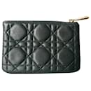 CHRISTIAN DIOR Small black leather zipped pouch Very good condition - Christian Dior