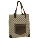 GUCCI GG Canvas Web Sherry Line Tote Bag Beige Red Green Auth ar9393 - Gucci