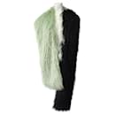 Dries Van Noten Shaggy Oversized Scarf in Multicolor Faux Fur