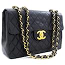 CHANEL Classic Large 13" Flap Chain Shoulder Bag Schwarzes Lammleder - Chanel
