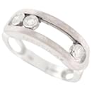 BAGUE MESSIKA MOVE CLASSIQUE 03998-WG 53 DIAMANTS 0.25CT OR BLANC 18K RING - Messika