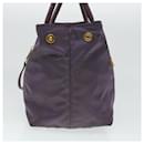 Prada Hand Bag Nylon 2way Purple Auth am4275