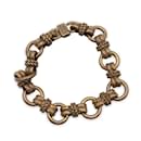 Vintage Antiquated Gold Metal Chain Link Bracelet - Céline