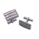 Stainless Steel Rectangle Cufflinks with Box - Montblanc