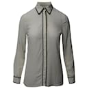 Gucci Shirt Blouse with Zigzag Edges in Cream Silk